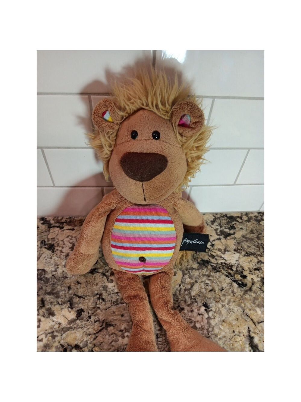 Paperchase Lion Plush Teddy So Soft! Messy Hair Lion Teddy Bear